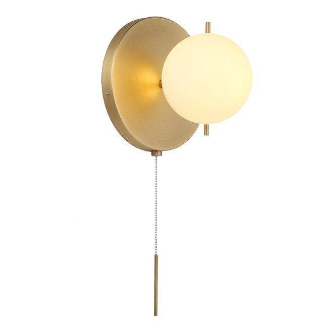 Lámpara de pared design oro con bola de cristal Techo