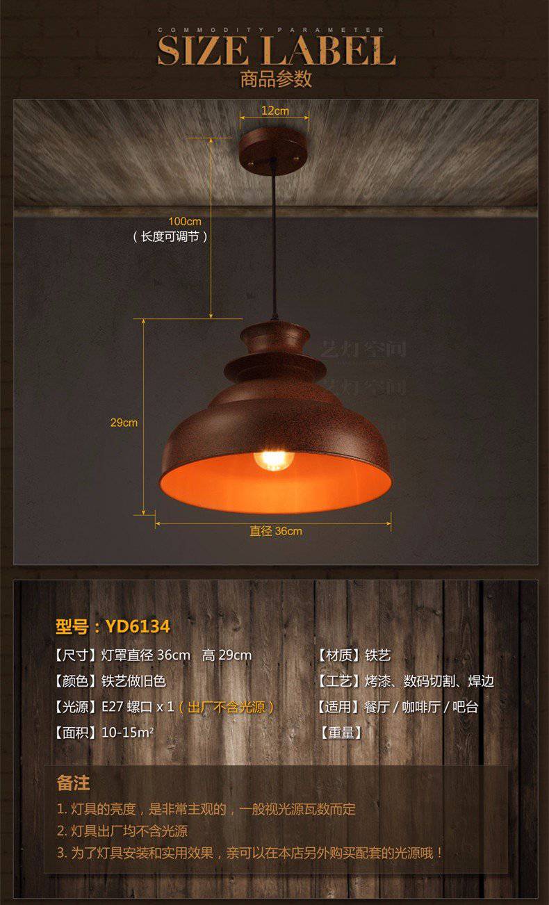 Lámpara de suspensión design Village de estilo industrial