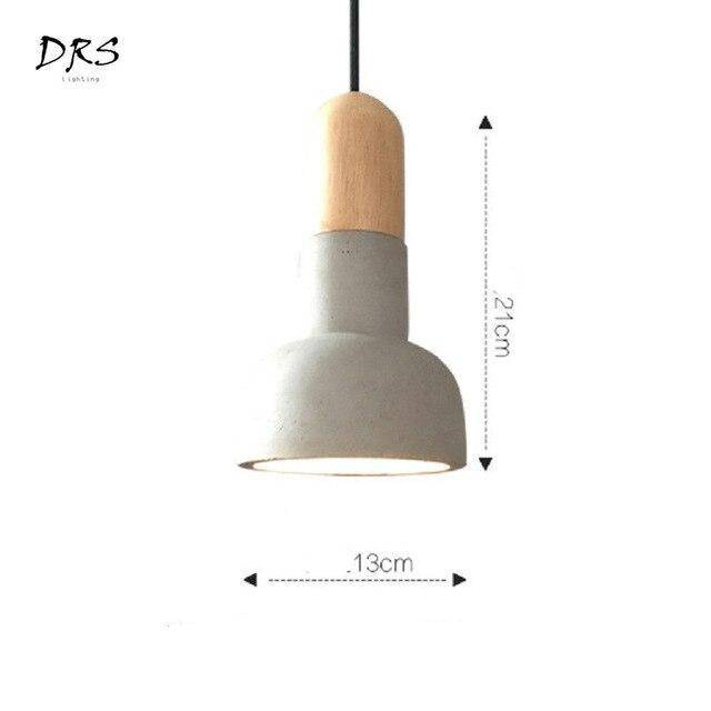 pendant light cement style design and Nordic colored base