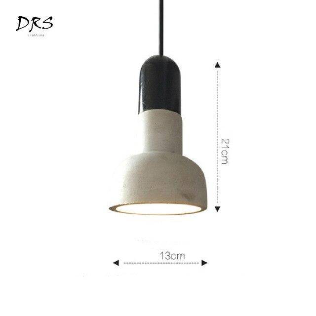pendant light cement style design and Nordic colored base