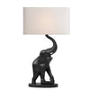 Lampe de chevet en forme d'éléphant en résine et abat-jour