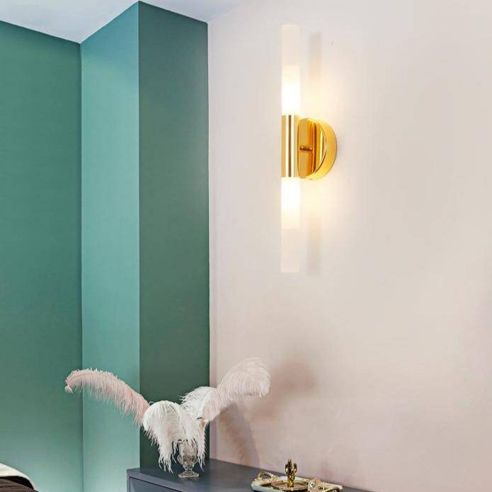 wall lamp gold cylindrical LED wall light Vanity