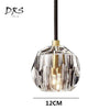 Suspension design boule de cristal moderne Luxury