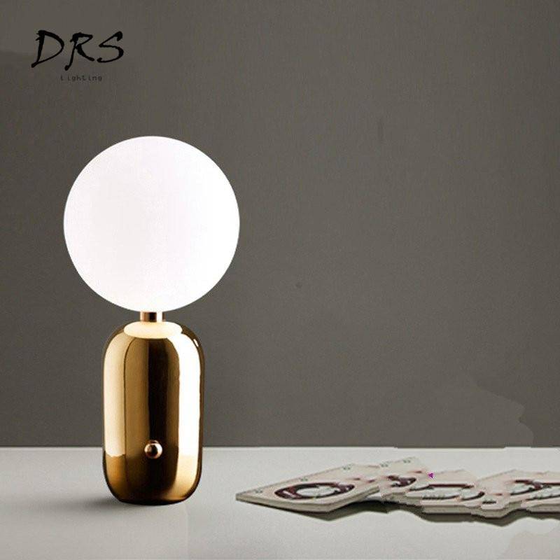 Lampe de table boule de verre nordique │ Lampe d'ambiance de bureau moderne  pour chambre salon