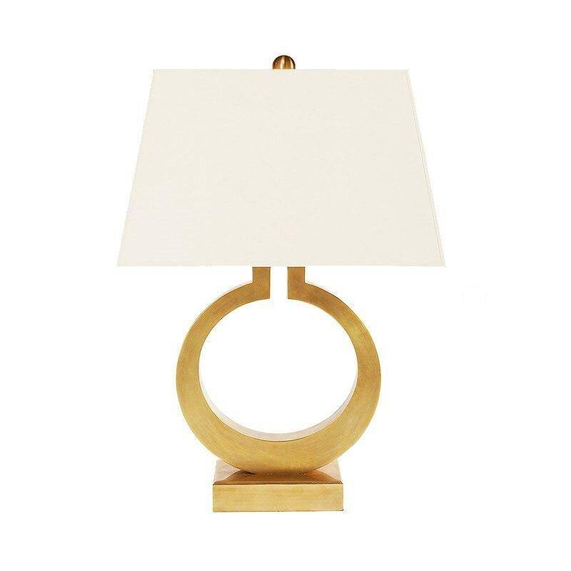 LED design table lamp in gold metal with lampshade Lampara