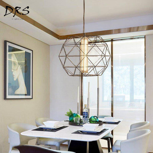 Suspension design cage fine Geometric - vue 10 sur 13