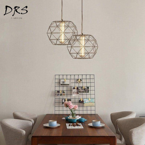 Suspension design cage fine Geometric - vue 3 sur 13