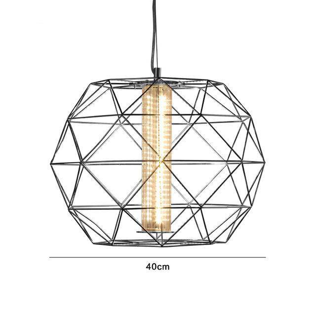 Lámpara de suspensión design jaula fina Geométrica