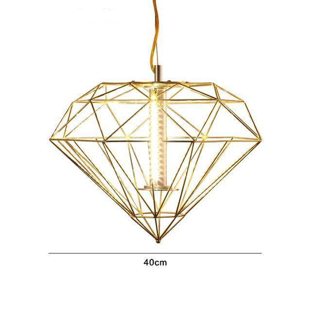 Lámpara de suspensión design jaula fina Geométrica
