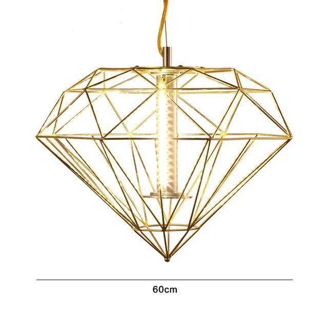 Lámpara de suspensión design jaula fina Geométrica