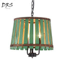 Suspension tonneau en bois antique Bucket