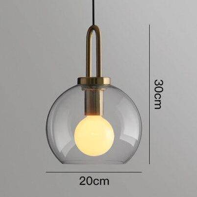 Lámpara de suspensión design Bola de cristal de la habitación