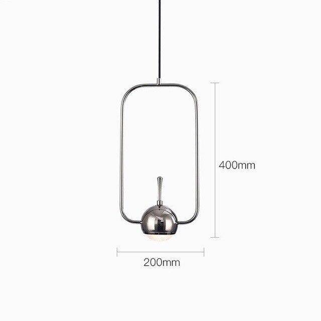 Lámpara de suspensión design con formas LED cromadas Industrial