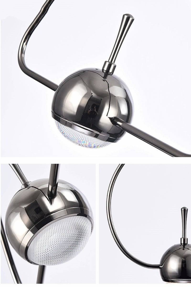 Lámpara de suspensión design con formas LED cromadas Industrial