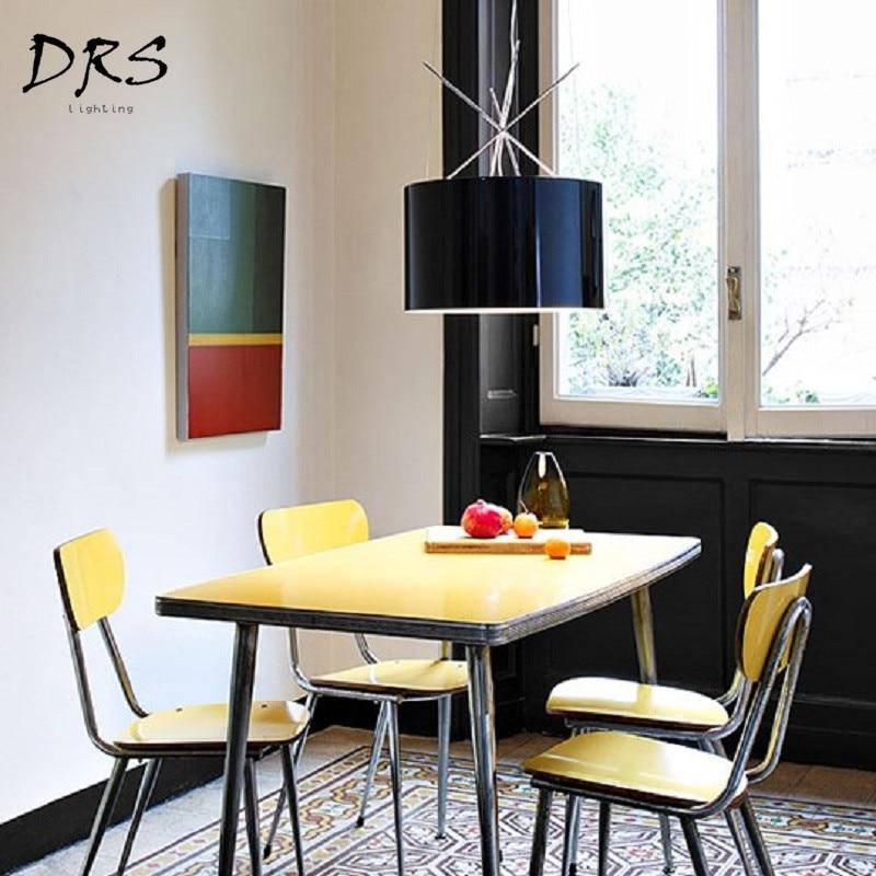 Suspension design abat-jour cylindrique et bâtons chromés Ray - vue 5 sur 5