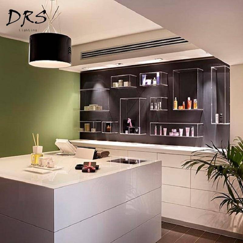 Suspension design abat-jour cylindrique et bâtons chromés Ray - vue 4 sur 5