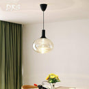 Suspension design boule en verre Simple