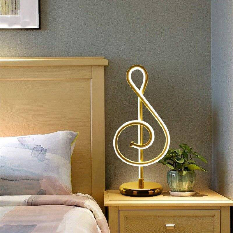 Lampe à poser LED en forme de clé de sol