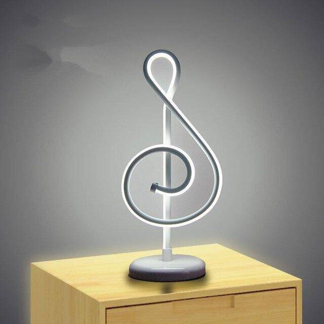 Lampe à poser LED en forme de clé de sol