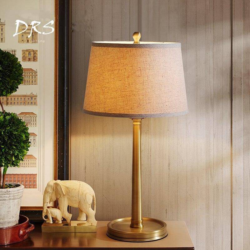 Bedside lamp with lampshade in modern Night fabric