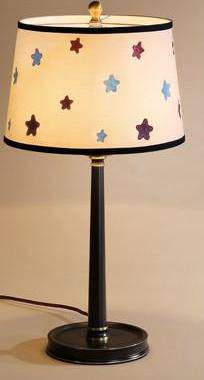 Bedside lamp with lampshade in modern Night fabric