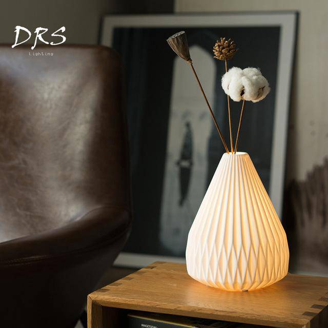 Lampe de chevet en vase creux Deco