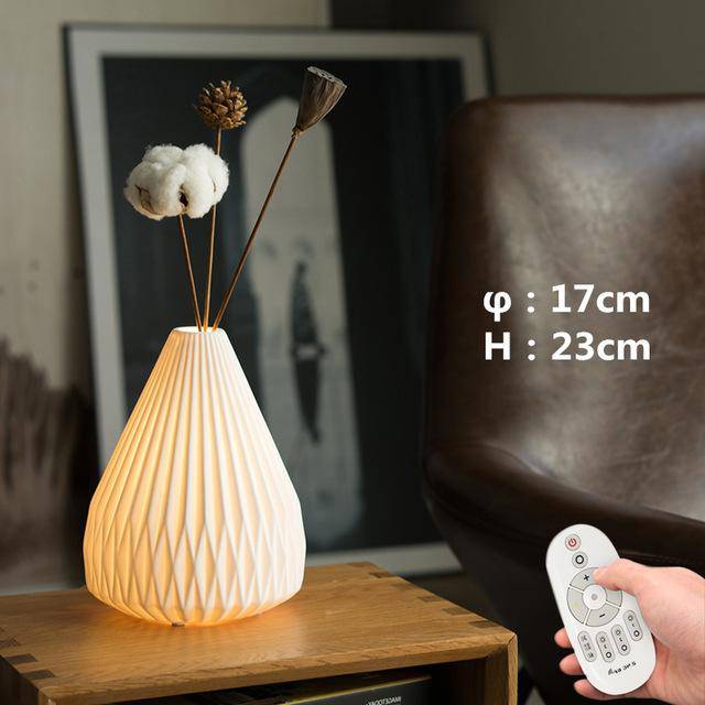 Lampe de chevet en vase creux Deco