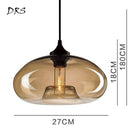 Suspension arrondies en verre de plusieurs formes scandinaves