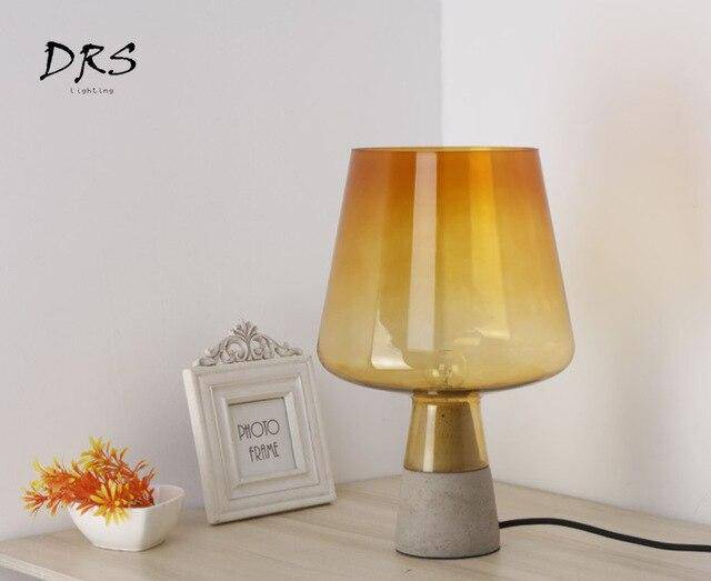 Lampe de chevet vintage en verre Loft