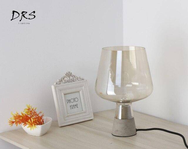 Lampe de chevet vintage en verre Loft