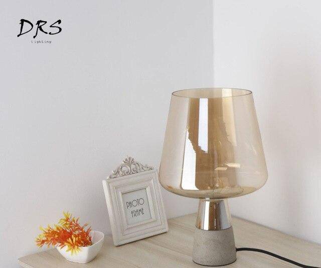 Lampe de chevet vintage en verre Loft