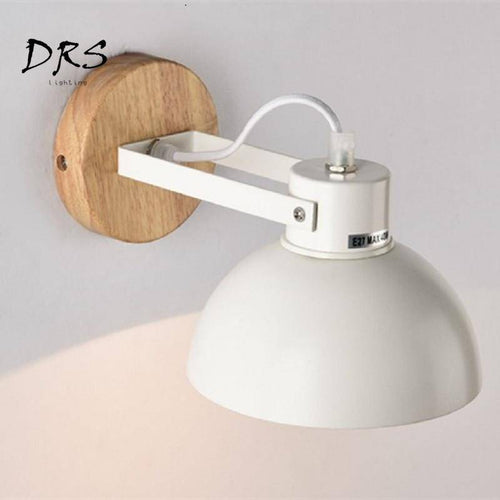 wall lamp adjustable wall and Nordic wooden base
