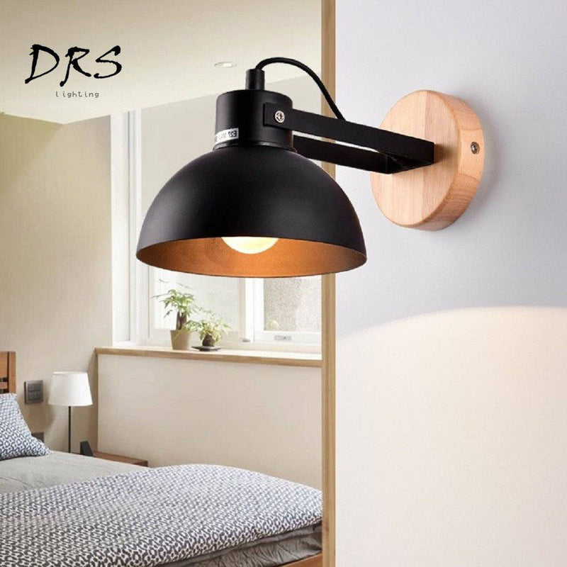 wall lamp adjustable wall and Nordic wooden base