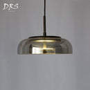 Suspension design à LED en verre arrondi Steel