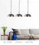 Suspension design à LED en verre arrondi Steel