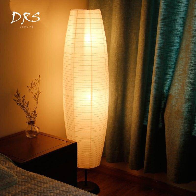 Lampadaire LED cylindre ovale en papier