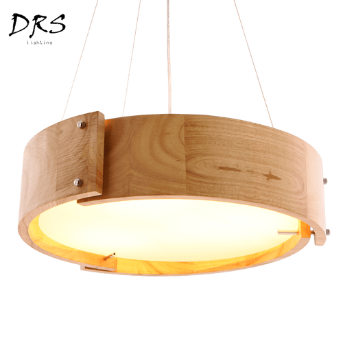 Lustre design en bois arc de cercles