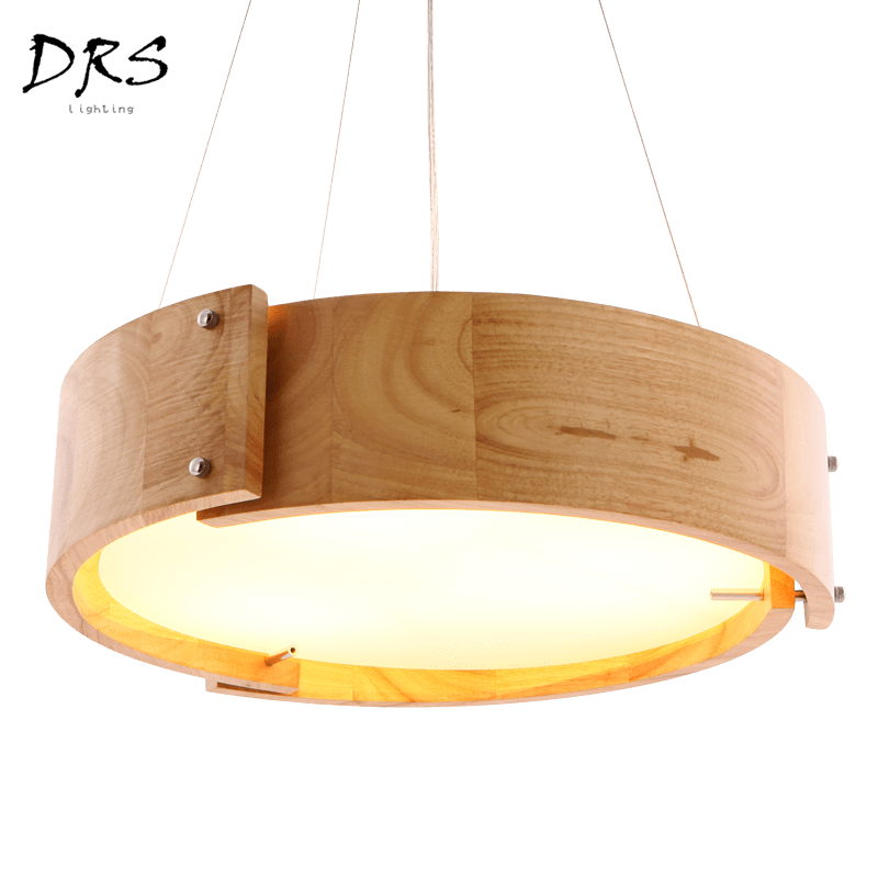 Lustre design en bois arc de cercles