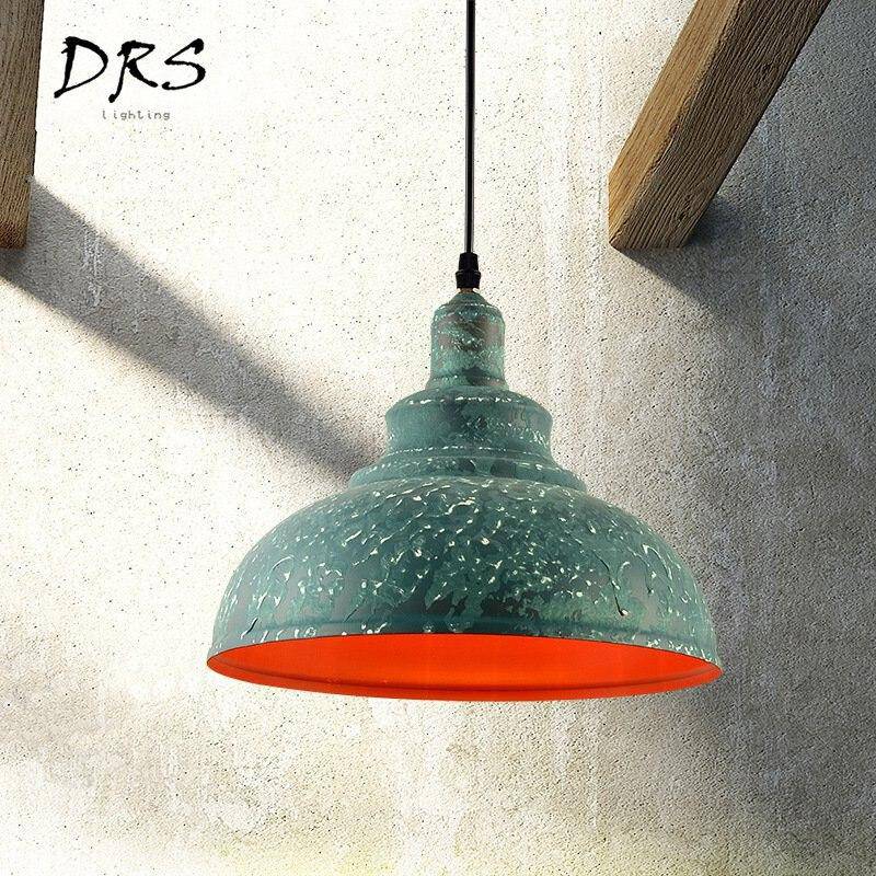 Suspension rustique style cuivre industriel vieilli - vue 6 sur 8