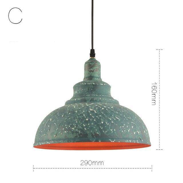 Suspension rustique style cuivre industriel vieilli - vue 7 sur 8