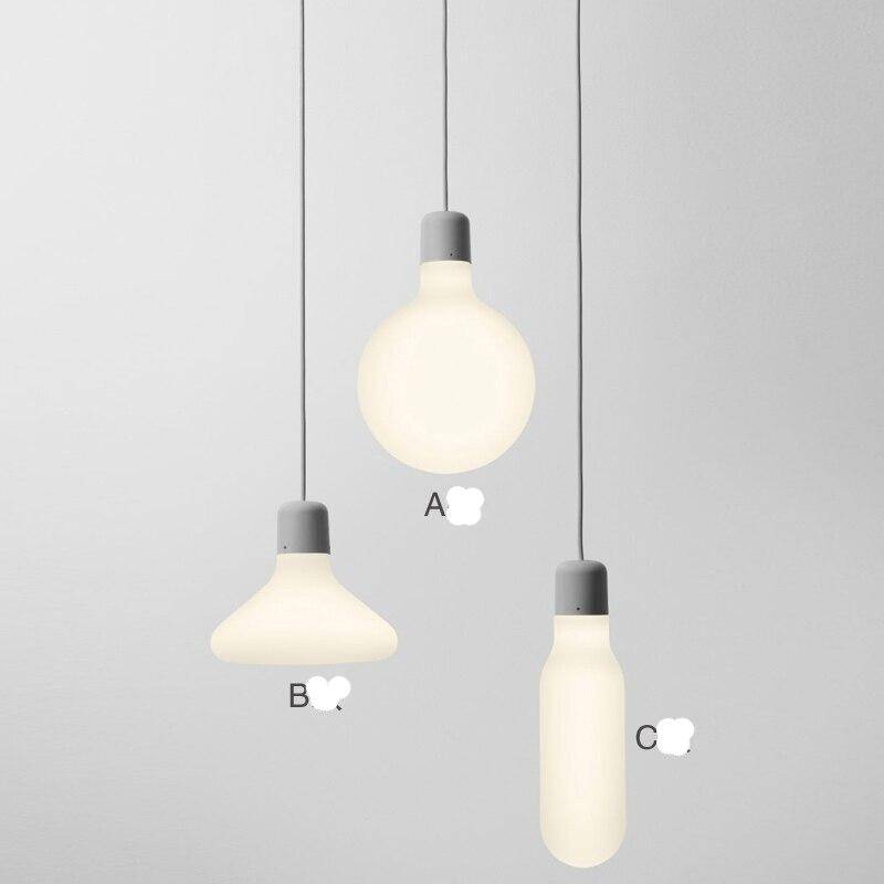 pendant light LED design in glass and grey stand