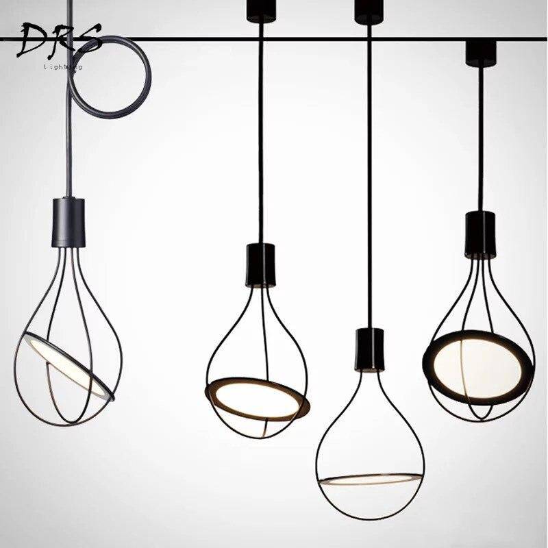 Suspension LED avec lampe dans cage Bar