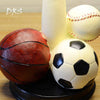 Lampe de chevet enfant avec ballons sportifs et abat-jour