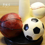 Lampe de chevet enfant avec ballons sportifs et abat-jour