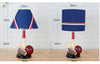 Lampe de chevet enfant avec ballons sportifs et abat-jour