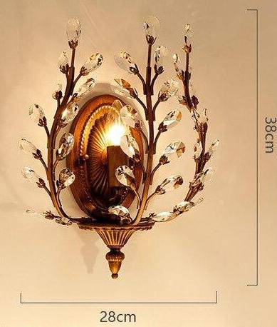 wall lamp crystal flowered wall hanging