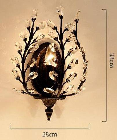 Applique murale fleuri en cristal