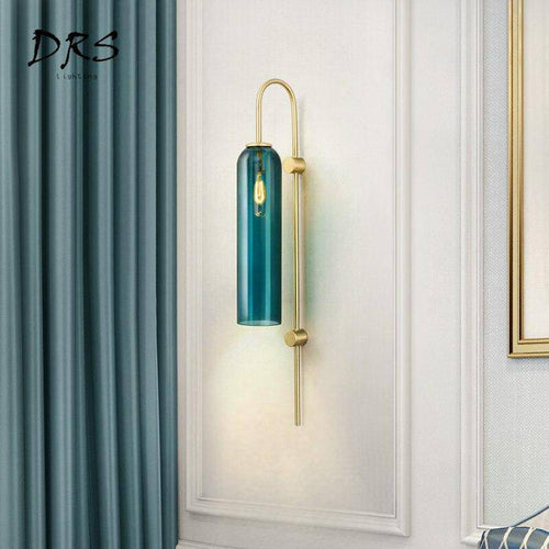 Applique tube en verre et base dorée Room - vue 3 sur 7