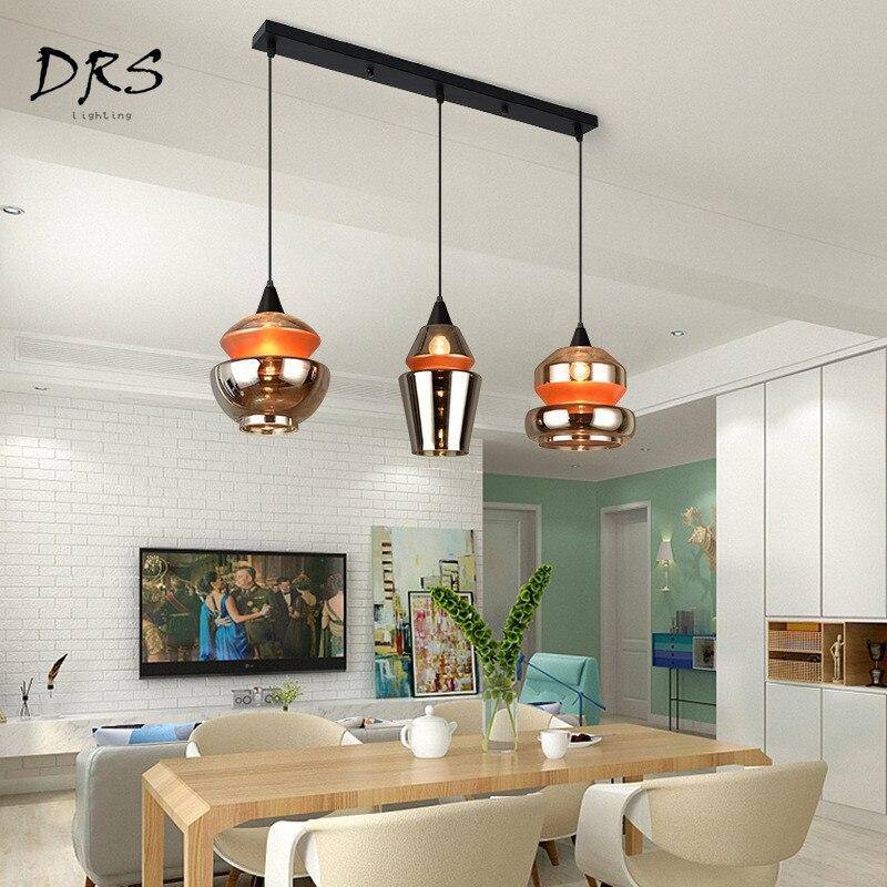 pendant light brown smoked glass design in several shapes