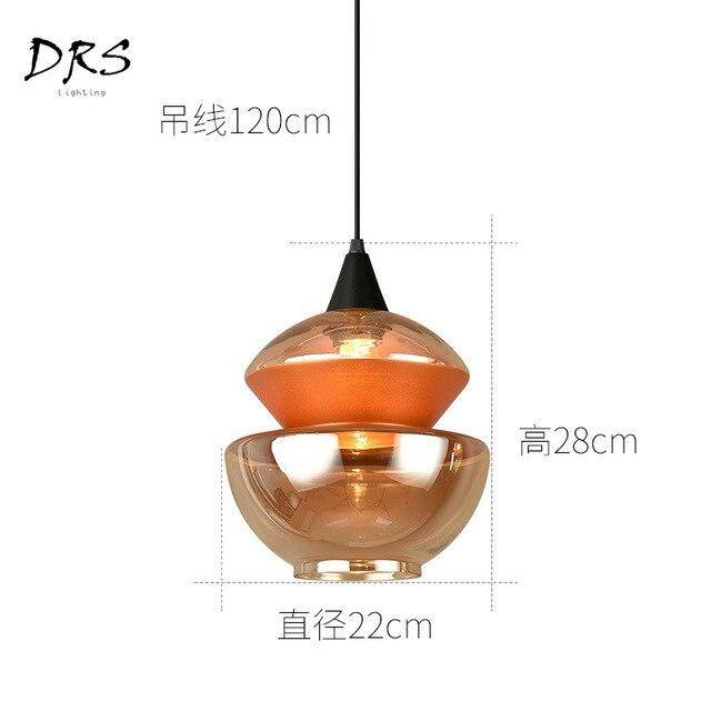 pendant light brown smoked glass design in several shapes